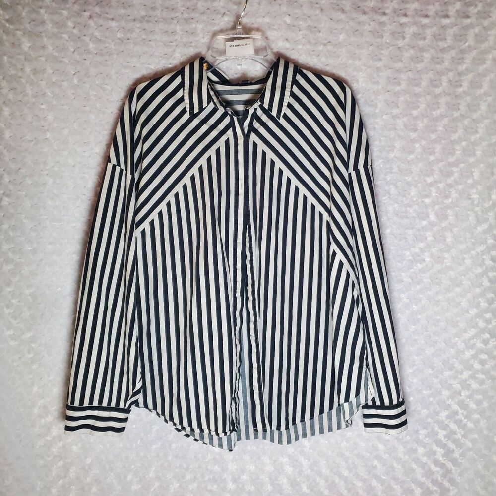 Striped Button-Down Shirt Size XL
